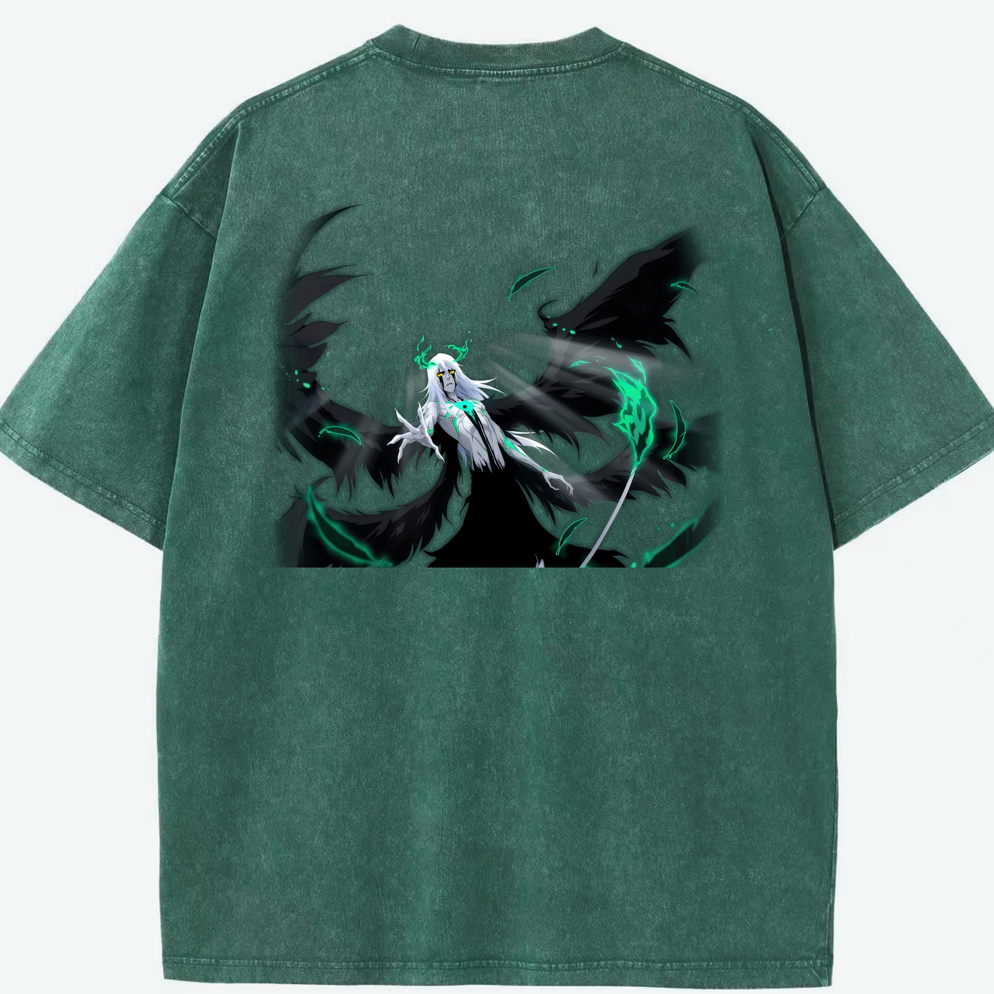 （画像用） ブリーチ ウルキオラ·シファー BLEACH Ulquiorra cifer 綿100% ヴィンテージ風 半袖Tシャツ（背面プリント）